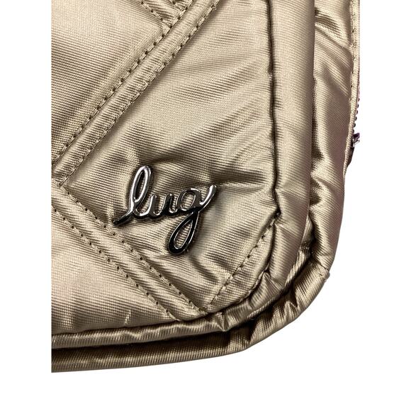 NWOT Lug Crossbody Women’s One Size Nylon Multiple Compartments Gold-Brown - Picture 9 of 10